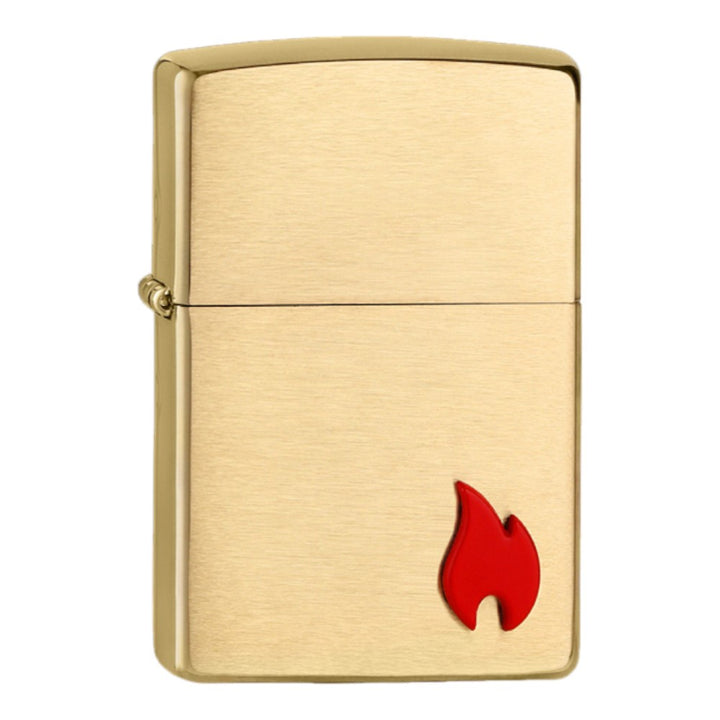 ZIPPO Lighter 204B Red Flame Emblem - Zippo Lighter fra Zippo hos The Prince Webshop