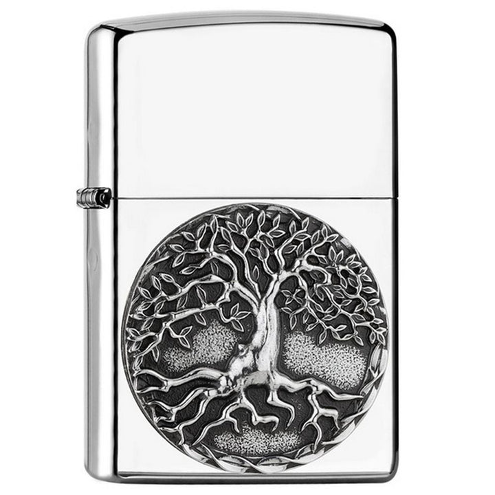 Zippo Lighter Tree of Life Silver - Zippo Lighter fra Zippo hos The Prince Webshop