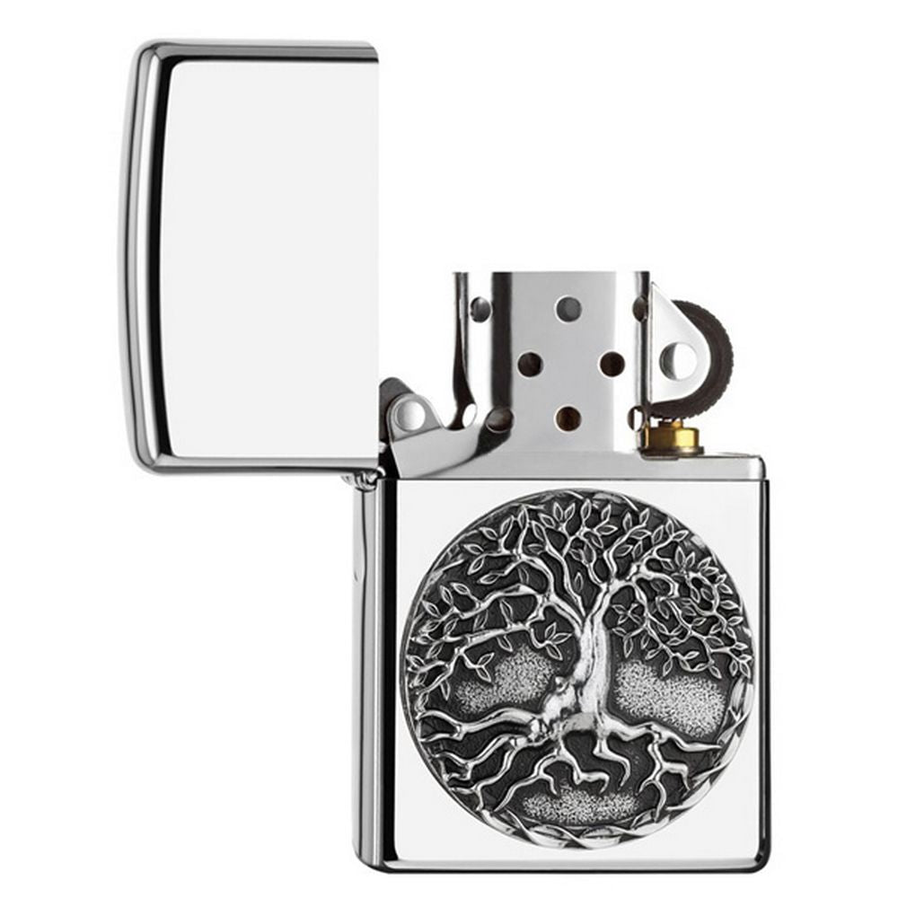 Zippo Lighter Tree of Life Silver - Zippo Lighter fra Zippo hos The Prince Webshop