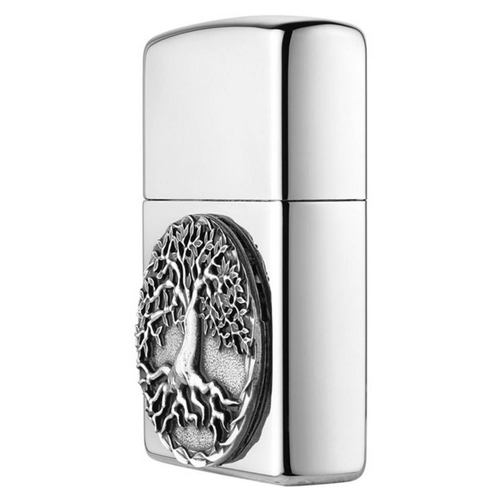 Zippo Lighter Tree of Life Silver - Zippo Lighter fra Zippo hos The Prince Webshop