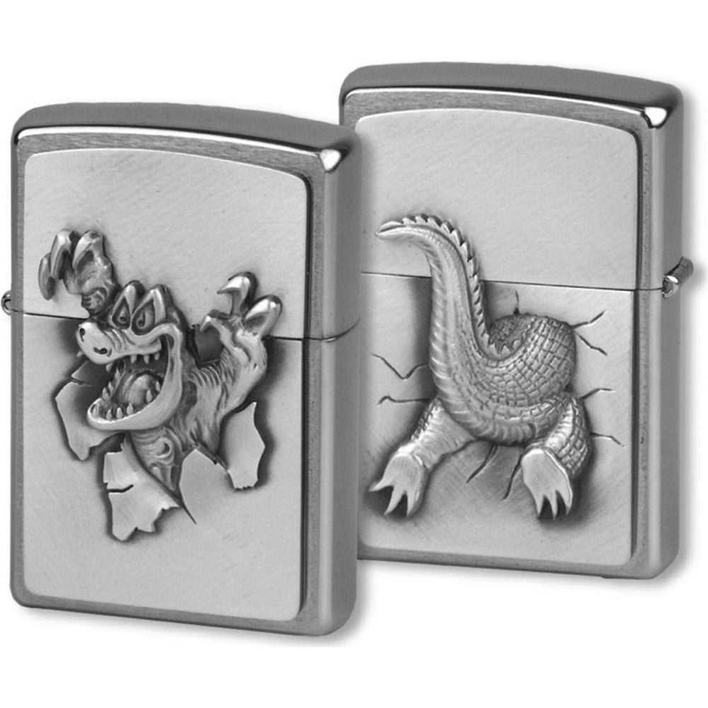 Zippo Gator Lighter i Træboks med Spejle - Zippo Lighter fra Zippo hos The Prince Webshop