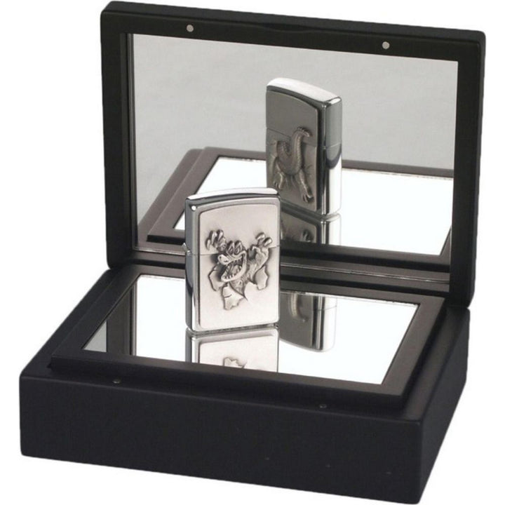 Zippo Gator Lighter i Træboks med Spejle - Zippo Lighter fra Zippo hos The Prince Webshop