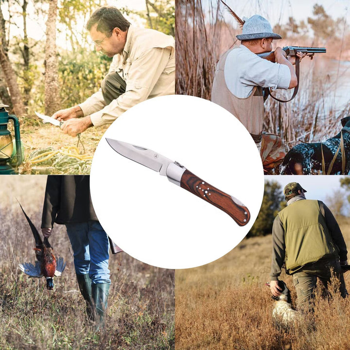 Laguiole Foldejagtkniv med Skede - Lommekniv fra Laguiole hos The Prince Webshop