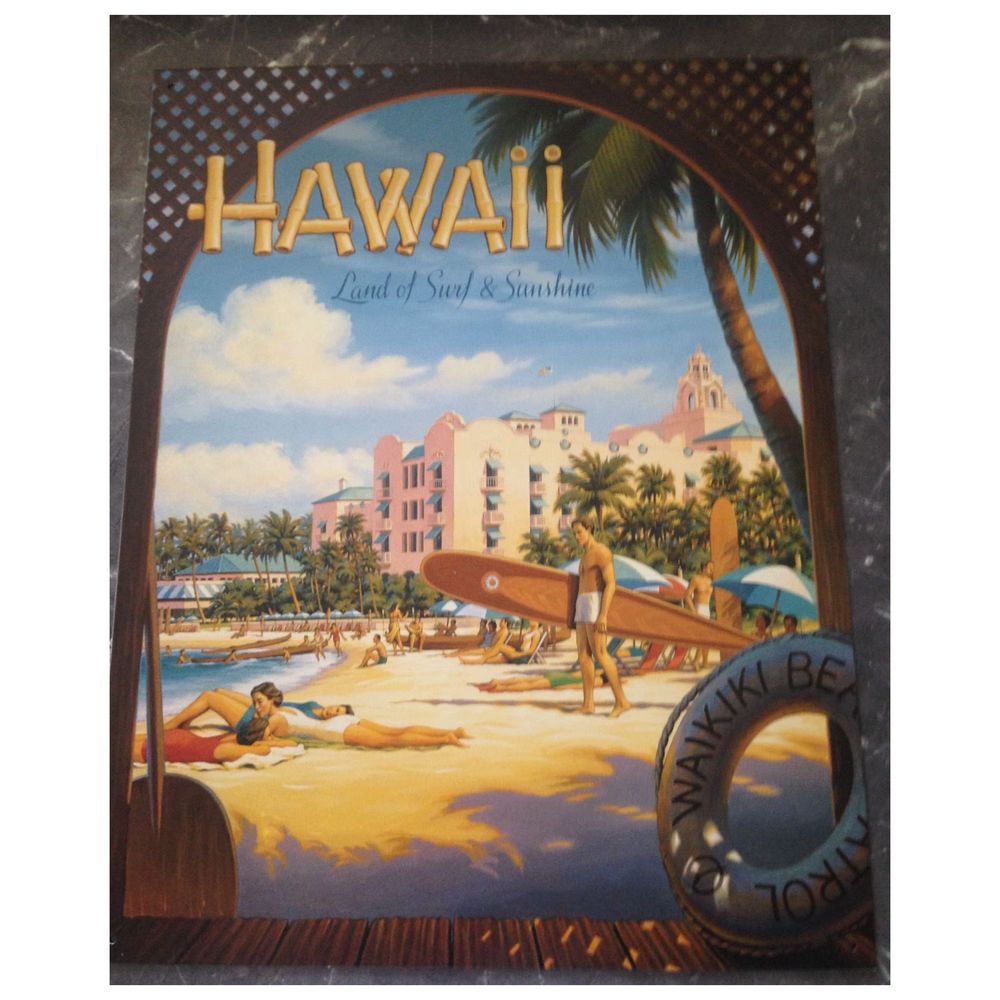 Retroworld Metalskilt Vintage Americana Hawaii - 30 x 40 cm - Metalskilt fra Retroworld hos The Prince Webshop