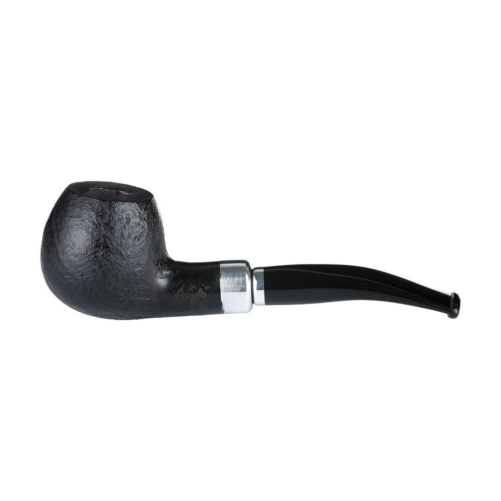Angelo Lux Pibe - Sort Mat Rustik - Letbøjet med Ring - Pibe fra Angelo hos The Prince Webshop