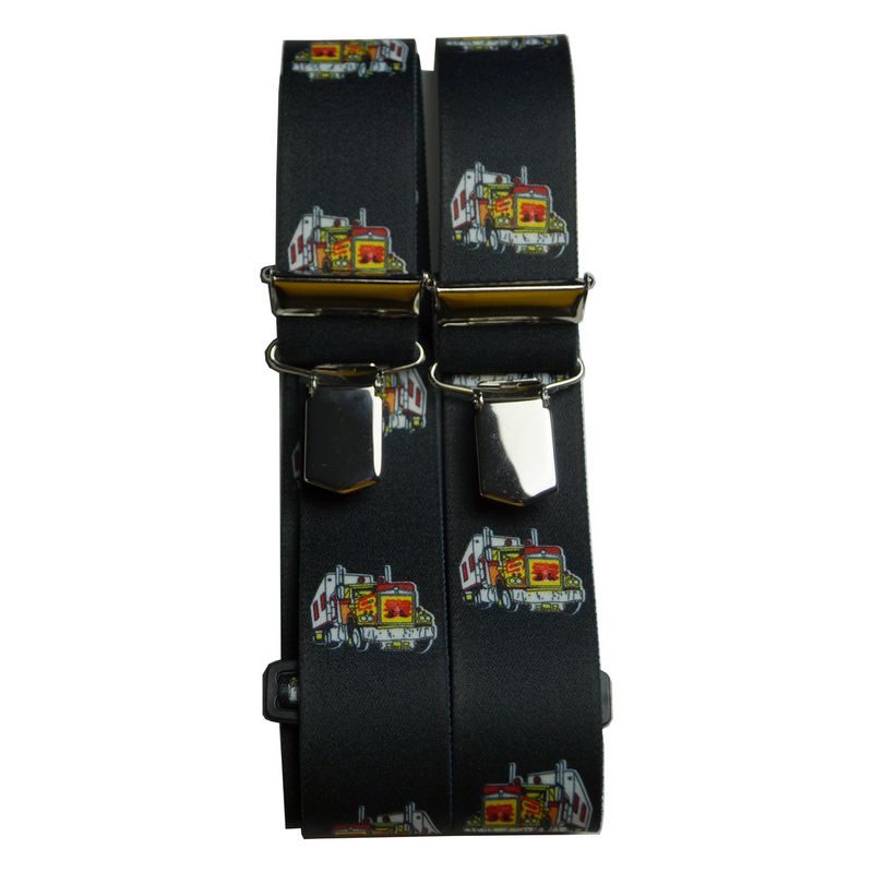 Brede Trucker Seler Blå/Sorte med X ryg og Clips - Seler fra SCANBELT Shooster hos The Prince Webshop