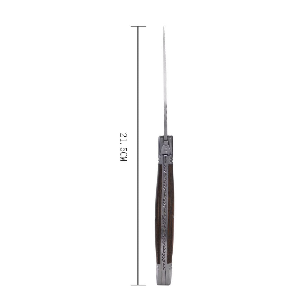 Laguiole Foldekniv - Damascus Pakka - Lommekniv fra Laguiole hos The Prince Webshop