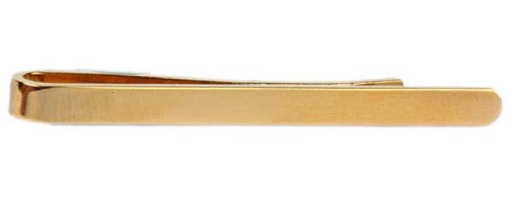 David Aster Plain Polished Gold Plated Tie Slide - Slipsenål fra David Aster Collection hos The Prince Webshop