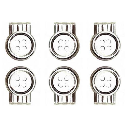 6 stk Brace Buttons - Knapper til Seler med Læderstropper - Seler fra SCANBELT Shooster hos The Prince Webshop