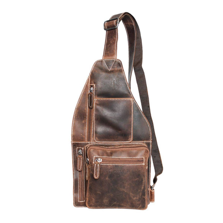 Arrigo Crossbody Shoulder Bag Buffalo Leather - Cognac - Taske fra Arrigo hos The Prince Webshop