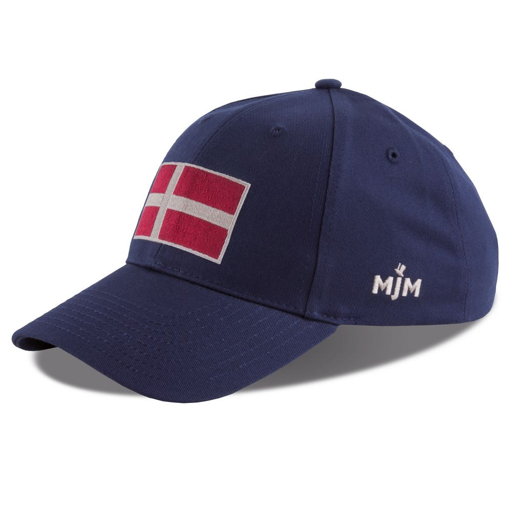 MJM DK Dannebrog Baseball Kasket - Navy - Baseball Cap fra MJM Hats hos The Prince Webshop