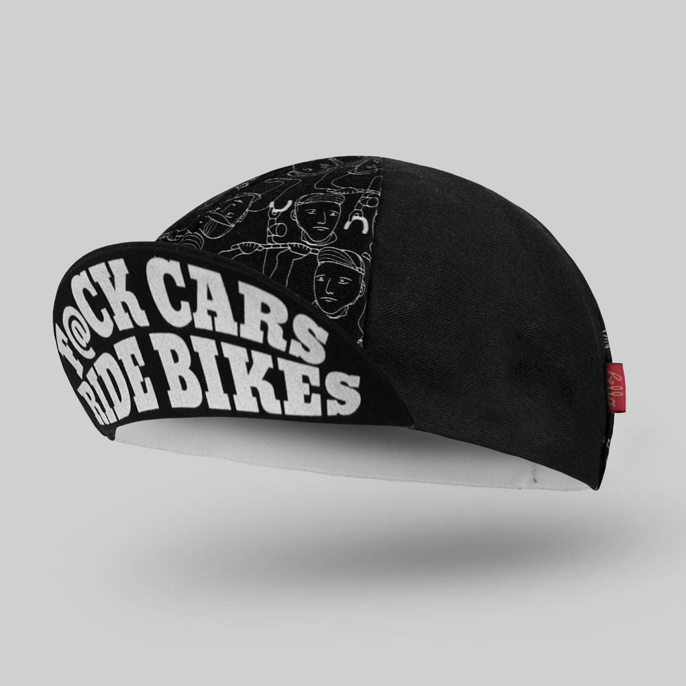 Bello Cykelkasket - F@CK CARS RIDE BIKES - Cycling Cap fra Bello hos The Prince Webshop