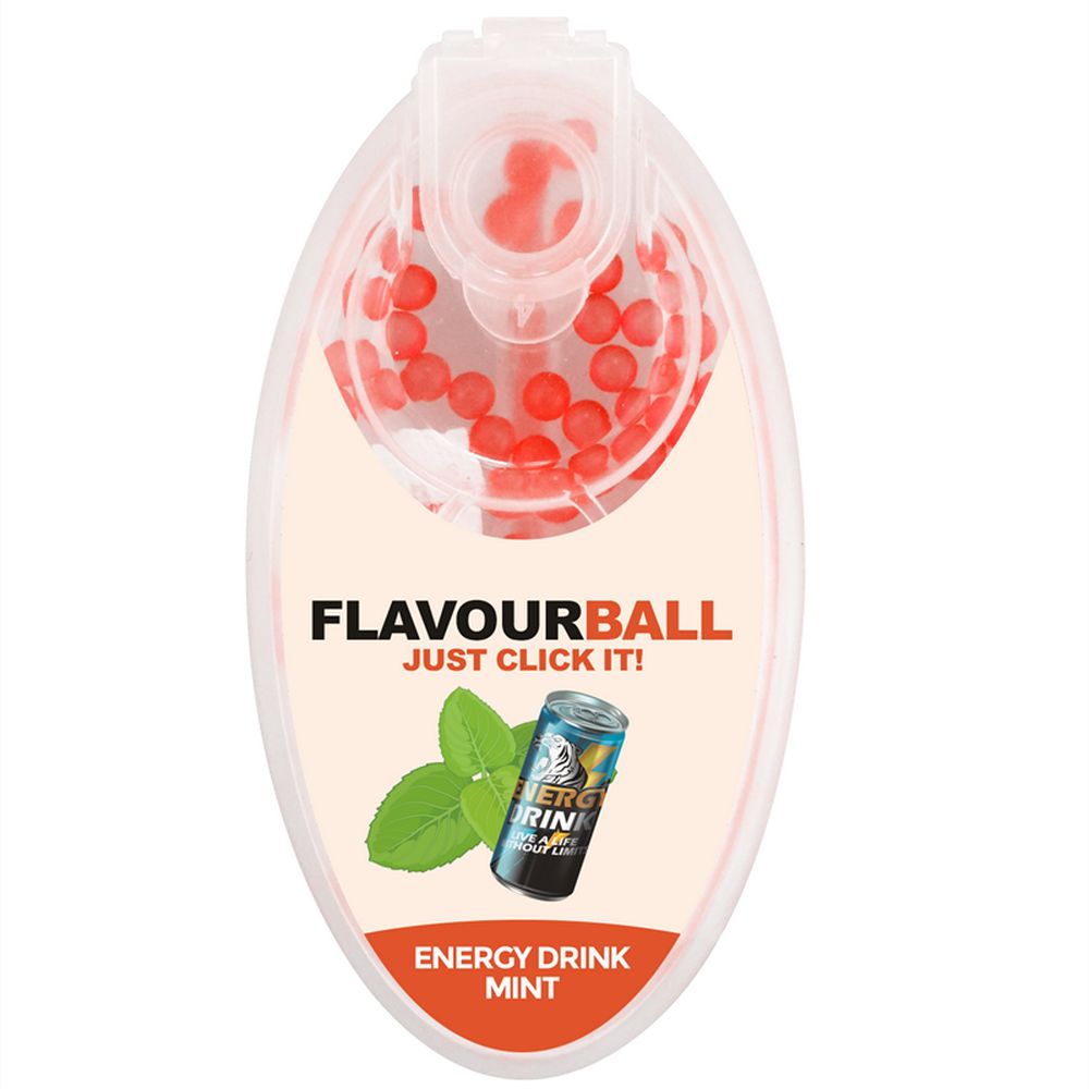 100 stk Cool Energy Drink Mint Flavour Balls i Pod - Aroma Kugler fra FLAVOUR BALLS hos The Prince Webshop