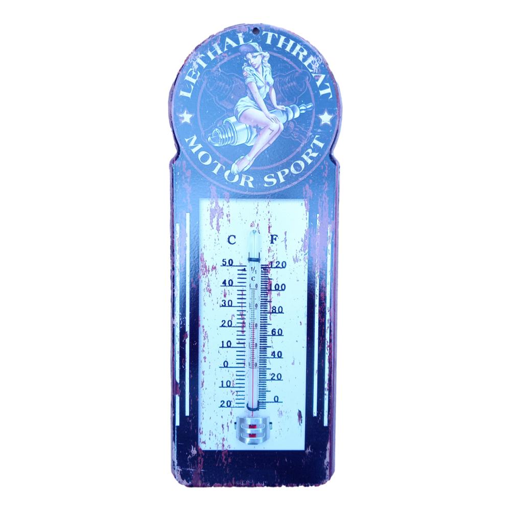 Retroworld Lethal Threat Motor Sport Pin-up Thermometer - Termometer fra Retroworld hos The Prince Webshop