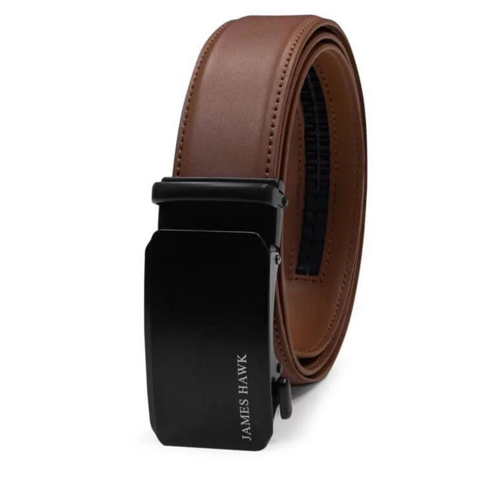 James Hawk Automatic Belt - Camel - Auto Lock Bælte i 2 Størrelser - Bælte fra James Hawk hos The Prince Webshop