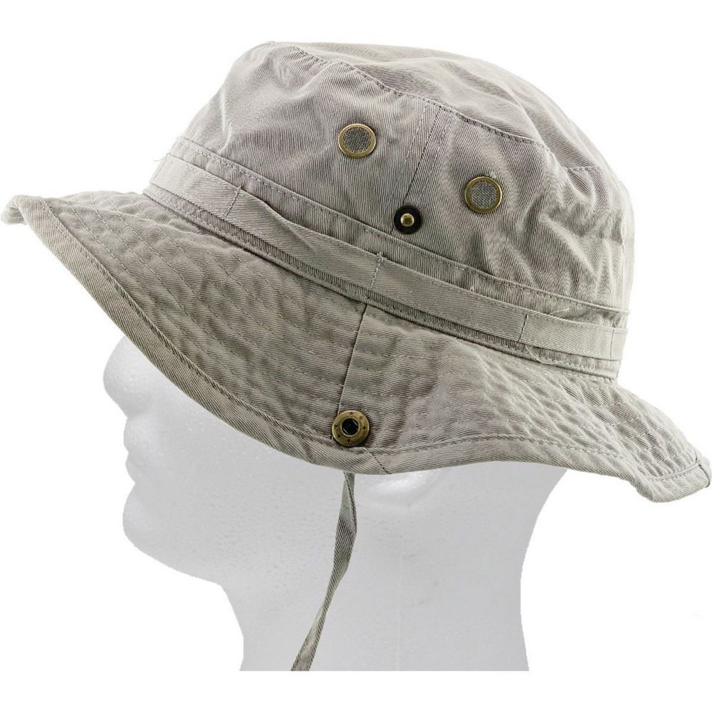 Ethos Boonie Safari Hat Lysegrå - Bucket Hat fra Ethos hos The Prince Webshop