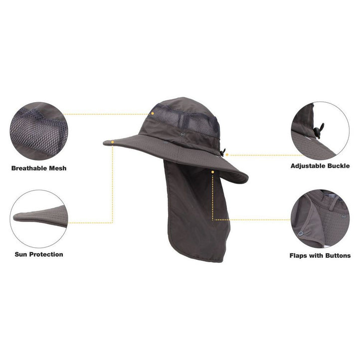 Ethos Sol Hat - Buckethat med Nakkeflap - vælg mellem 2 farver - Hat fra Ethos hos The Prince Webshop