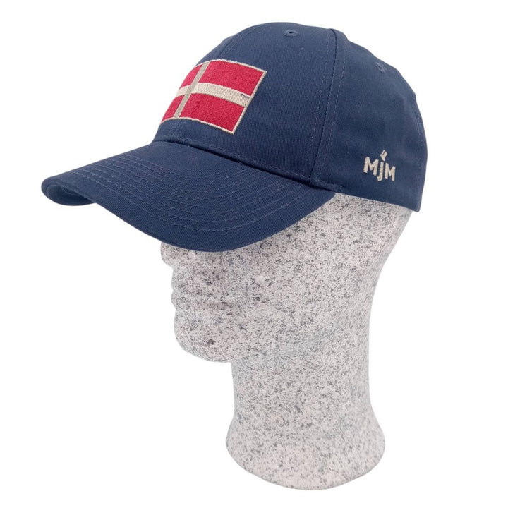 MJM DK Dannebrog Baseball Kasket - Navy - Baseball Cap fra MJM Hats hos The Prince Webshop