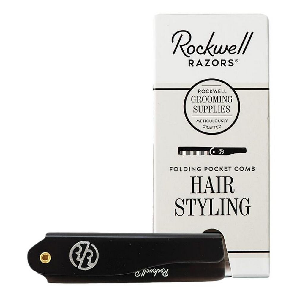 Rockwell Foldekam i Sort Hylster til Hår - Combs & Brushes fra Rockwell Razors Co. hos The Prince Webshop