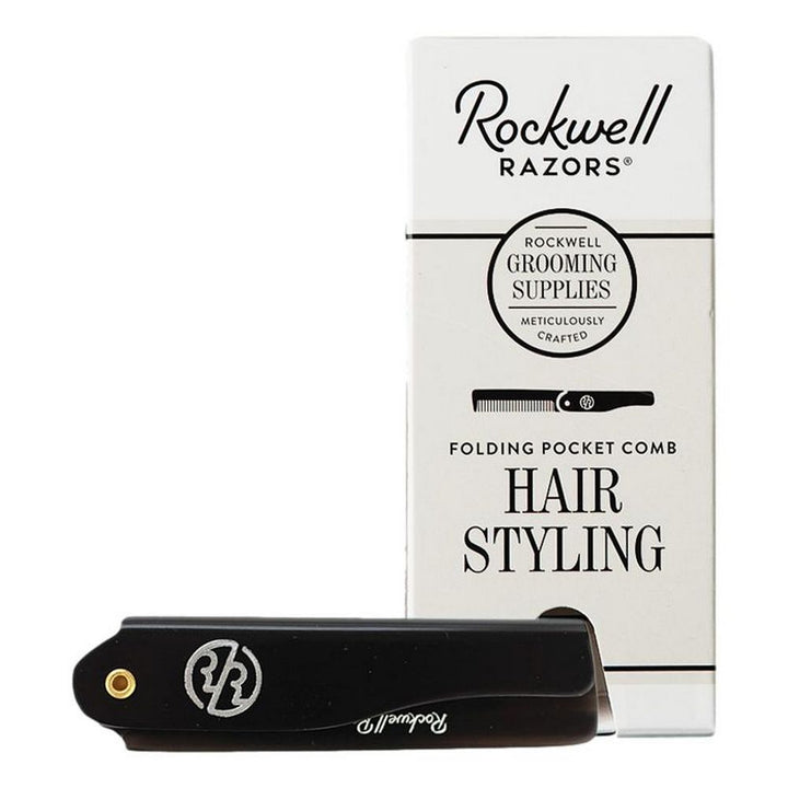 Rockwell Foldekam i Sort Hylster til Hår - Combs & Brushes fra Rockwell Razors Co. hos The Prince Webshop