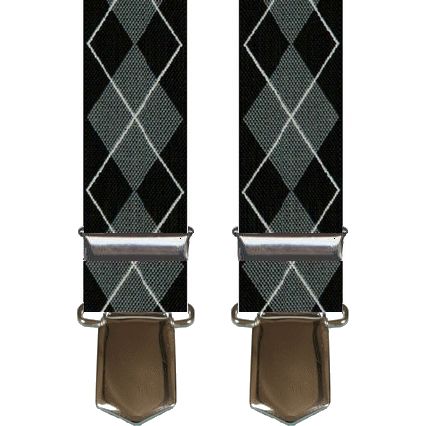 Brede Seler Grå Argyle - Seler fra SCANBELT Shooster hos The Prince Webshop