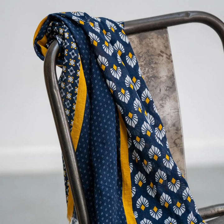 Cotton Scarf Aztec Pattern - Sommer Tørklæde i Øko Bomuld - Halstørklæde fra Billybelt hos The Prince Webshop