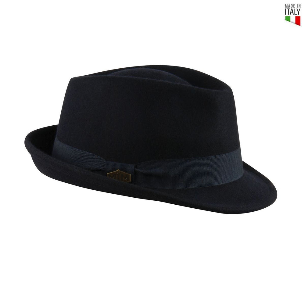 MJM Snap Trilby Filt Hat - Navy - S (56 cm) - Trilby Hat fra MJM Hats hos The Prince Webshop