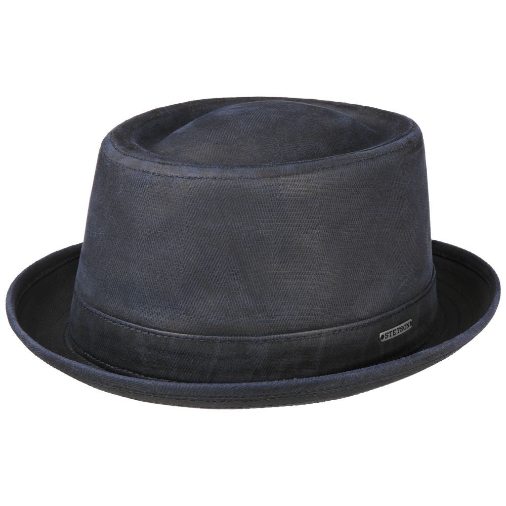 Stetson Porkpie CO/PES Deep Blue Black - S (55 cm) - Pork Pie fra Stetson hos The Prince Webshop
