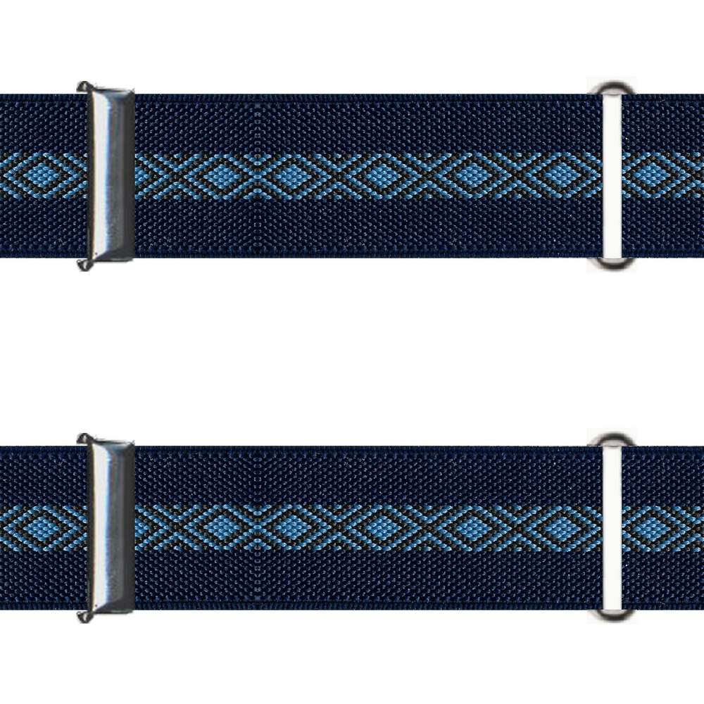 Blues Elegance Smoking Seler med Ærmeholdere - Seler fra SCANBELT Shooster hos The Prince Webshop