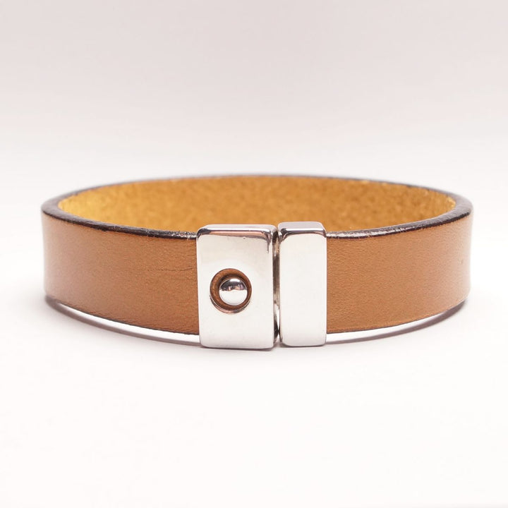 Enkelt Læder Armbånd - Cognac - Smykke fra The Leather Belt Co. hos The Prince Webshop
