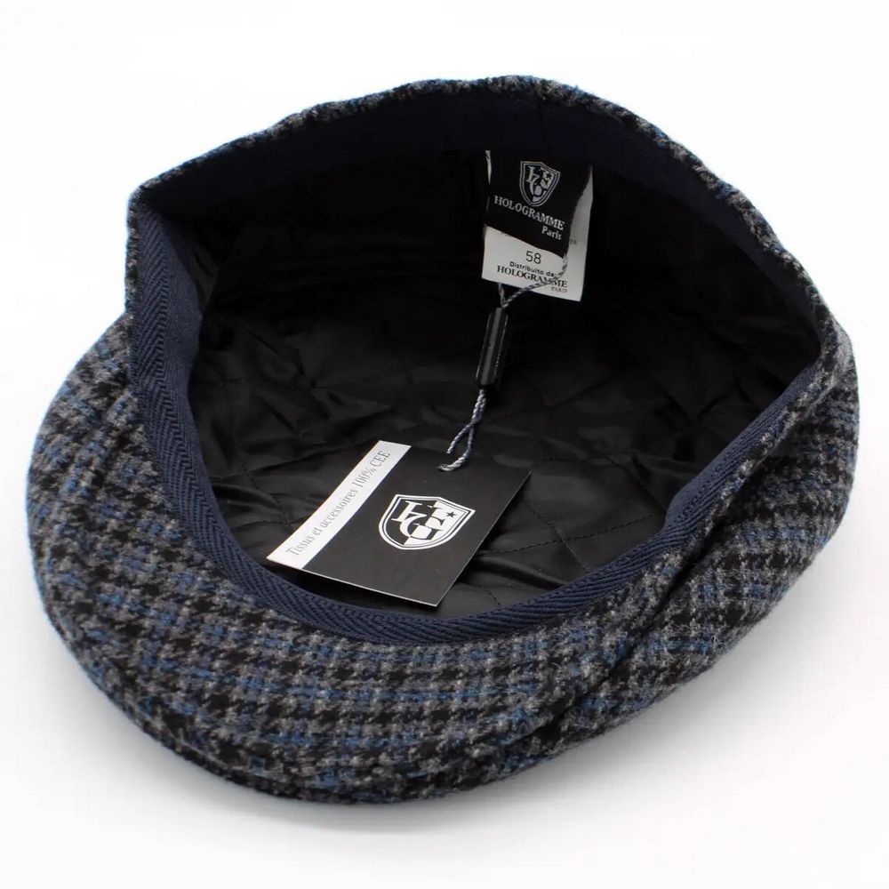 Casquette Piemonte Wool Cap - Navy Sixpence - S (56 cm) - Flat Cap fra Hologramme Paris hos The Prince Webshop