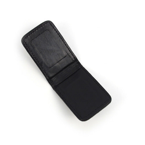 Sort Læder Seddel Klemme - Pengeclips fra Wallet Works hos The Prince Webshop
