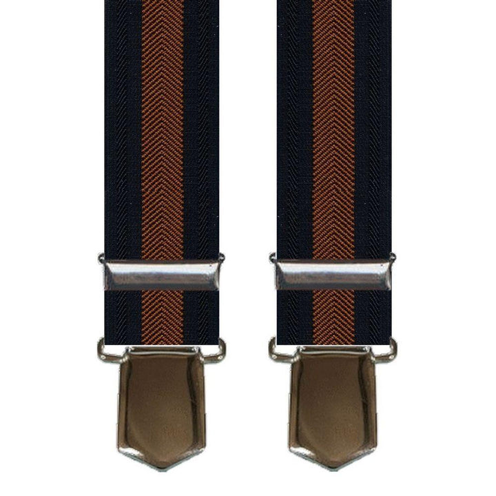 Brede Navy Seler med Brun Power Stribe - Seler fra SCANBELT Shooster hos The Prince Webshop