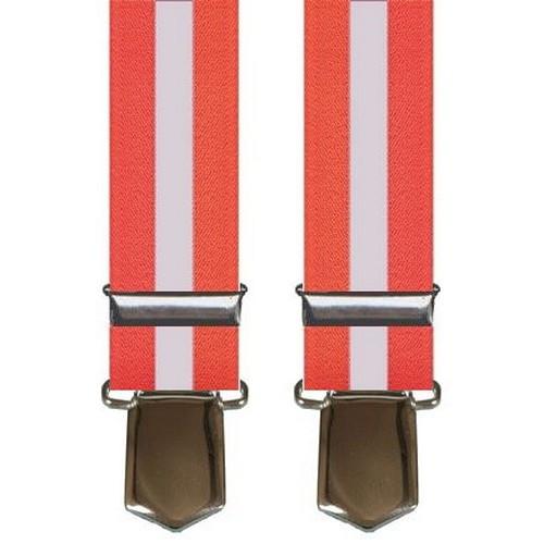 Brede Neon Orange Refleks Seler med H ryg - Seler fra SCANBELT Shooster hos The Prince Webshop