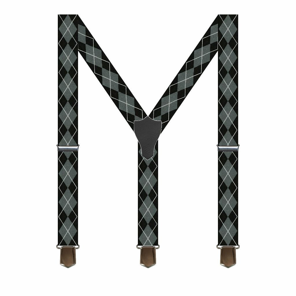 Brede Seler Grå Argyle - Seler fra SCANBELT Shooster hos The Prince Webshop