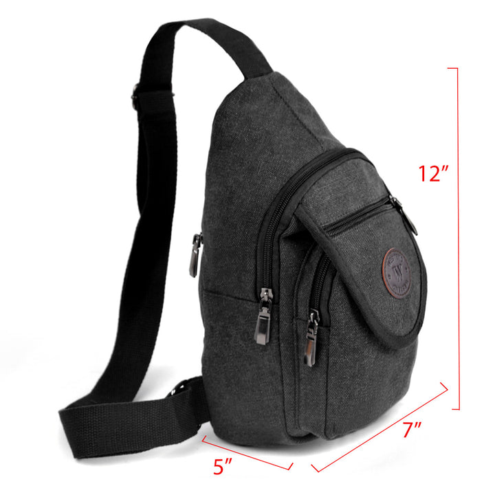 Canvas Crossbody Slinger Bag Tan - Funktionel Taske - Taske fra Westend hos The Prince Webshop