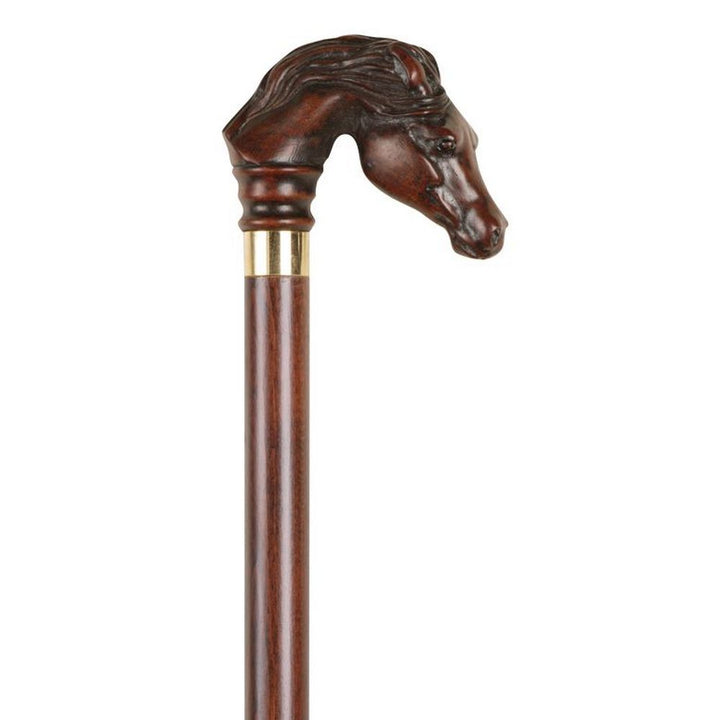 Unik Spadserestok i Brun Ahorn med Hestehoved Knop - Spaderestok fra Charles Buyers & Co Ltd hos The Prince Webshop