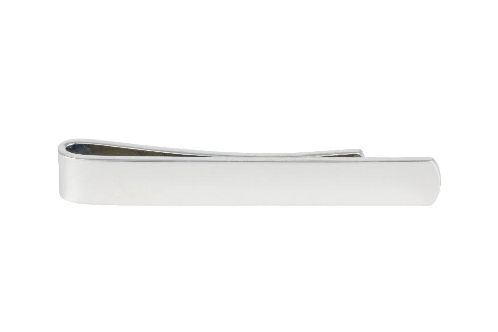 David Aster Skinny Plain Rhodium Plate Tie Slide - Slipsenål fra David Aster Collection hos The Prince Webshop