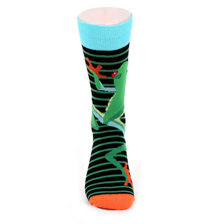 Frog Striped Pattern Socks - Sjove Strømper - Herre Strømper fra Parquet hos The Prince Webshop
