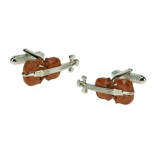 Manchetknapper Violin Brun - Manchetknapper fra Onyx Art of London hos The Prince Webshop
