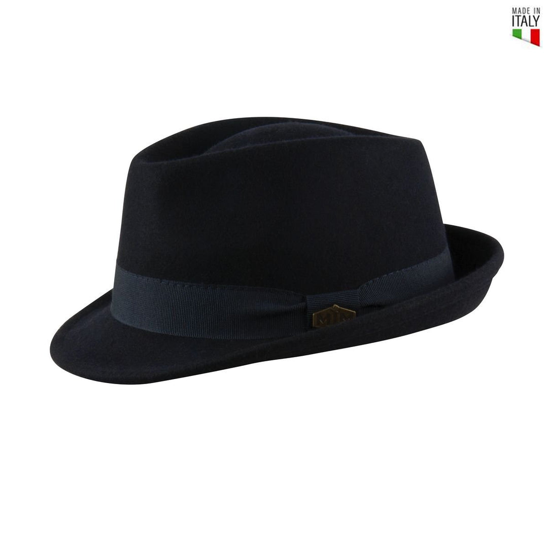 MJM Snap Trilby Filt Hat - Navy - S (56 cm) - Trilby Hat fra MJM Hats hos The Prince Webshop