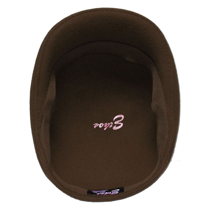 Ethos Dark Brown Wool Felt Ascot - Mørkebrun Sixpence - XL (62 cm) - Flat Cap fra Ethos hos The Prince Webshop