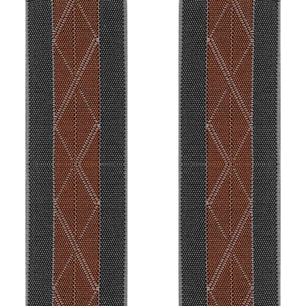 Brede Koksgrå Seler med Elegant Rust Stribe - Seler fra SCANBELT Shooster hos The Prince Webshop