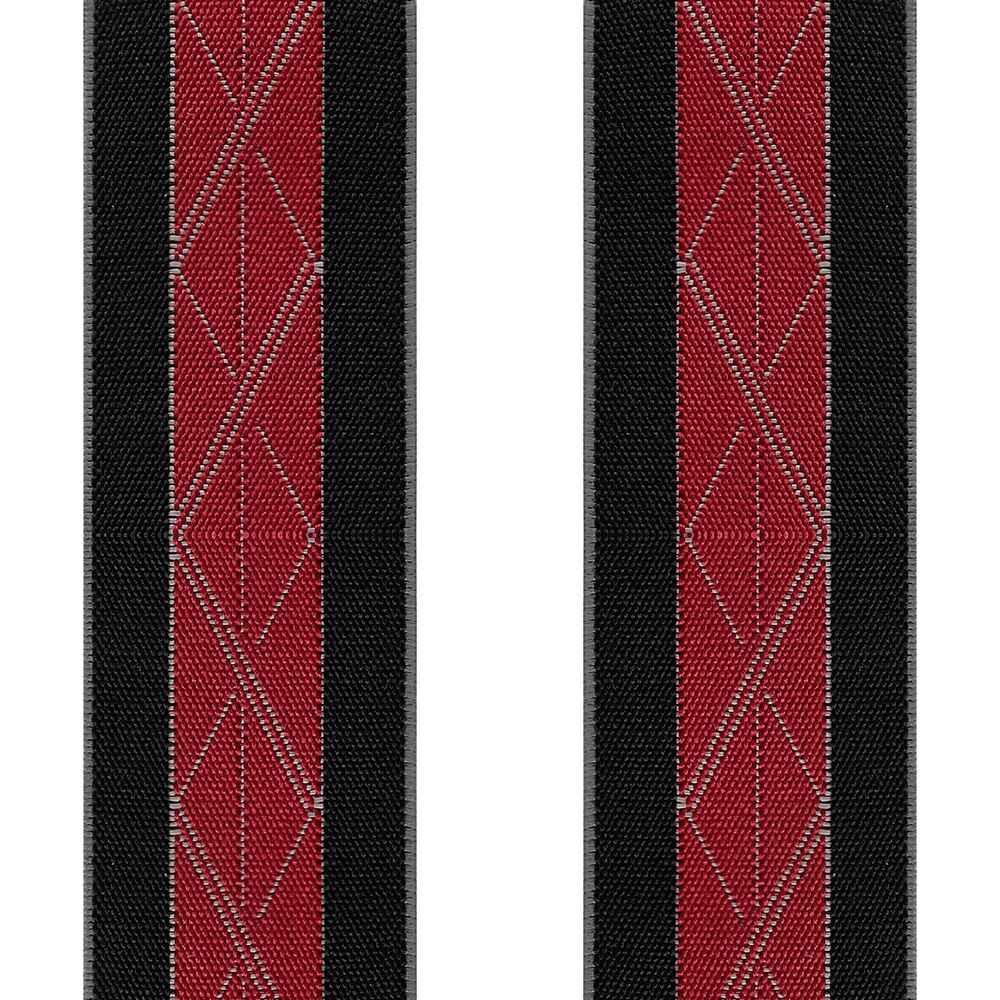 Brede Sorte Seler med Elegant Rød Stribe - Seler fra SCANBELT Shooster hos The Prince Webshop