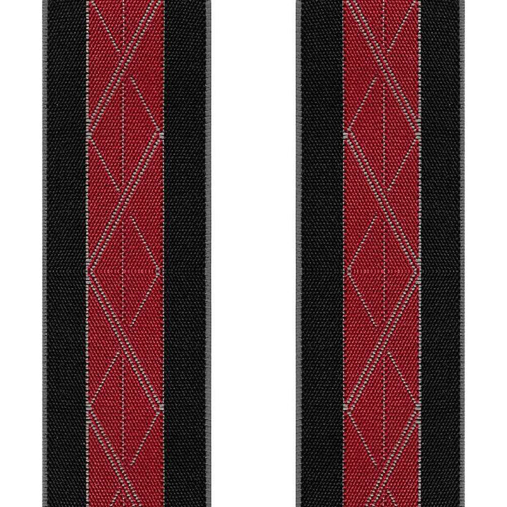Brede Sorte Seler med Elegant Rød Stribe - Seler fra SCANBELT Shooster hos The Prince Webshop