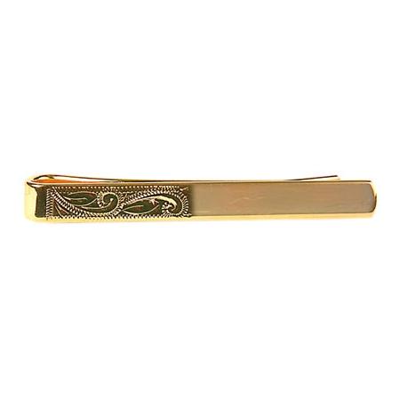 Slipseholder Klassisk Halvt Graveret Gulddouble - Slipsenål fra The Armitage Collection hos The Prince Webshop