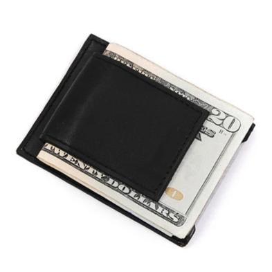 Sort Læder Seddel Klemme med Kortholder - Tegnebog fra Wallet Works hos The Prince Webshop