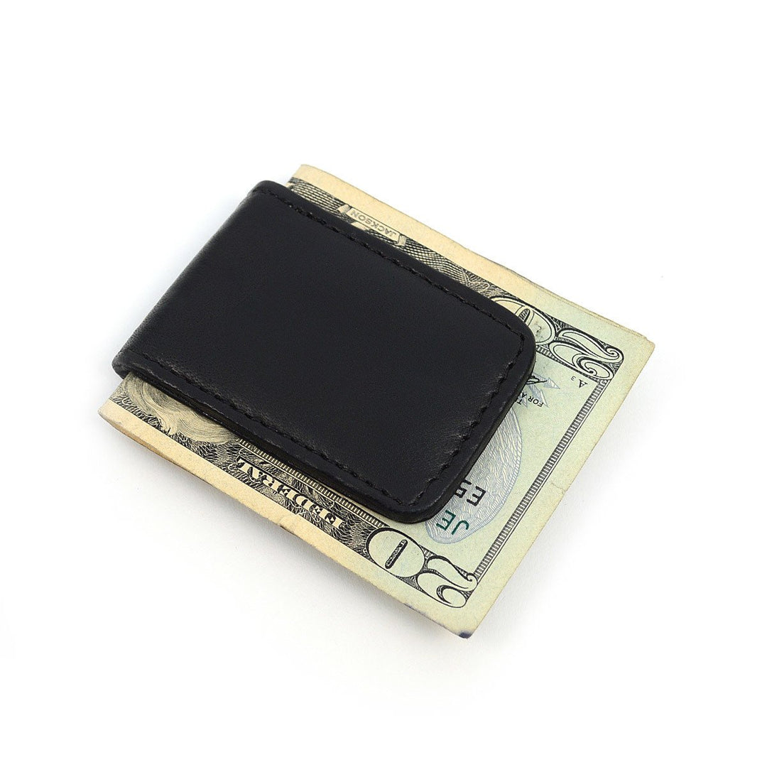 Sort Læder Seddel Klemme - Pengeclips fra Wallet Works hos The Prince Webshop