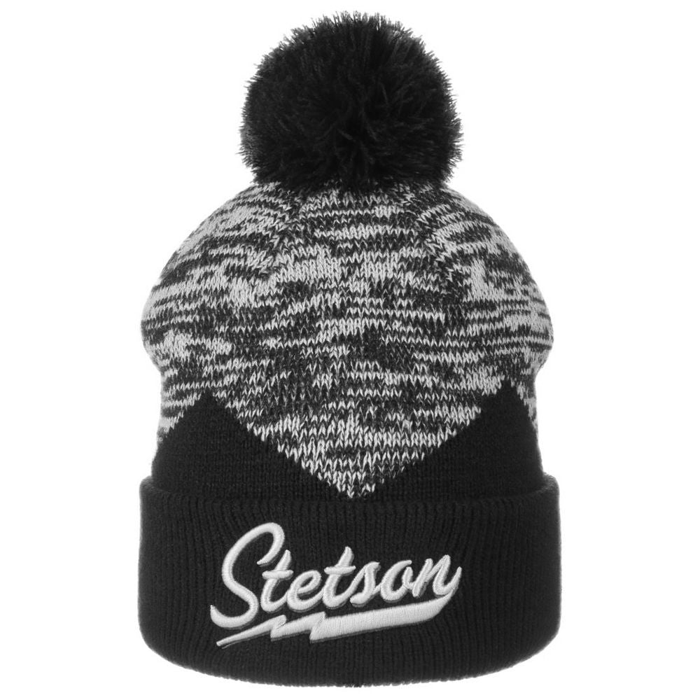 Stetson Signature Beanie Pompom Hue - Sort - Hue fra Stetson hos The Prince Webshop