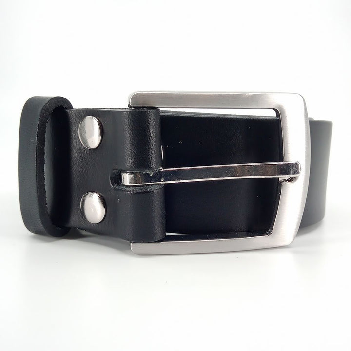 Læder Bælte - Fred - Sort - Bælte fra The Leather Belt Co. hos The Prince Webshop